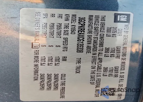 2012 Chevrolet Silverado K1500 Ls z USA, uszkodzony, nr VIN 3GCPKREAXCG135338